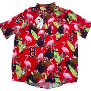 NEW Boston Red Sox Men’s MLB Genuine Merchandise Hawaiian Flamingo Shirt sz XL